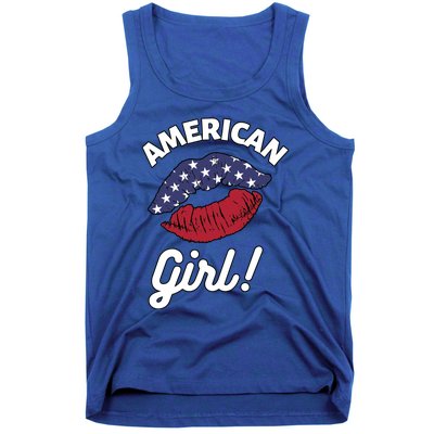 I Love America Lips Usa United States American Us Gift Tank Top