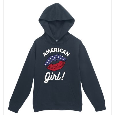 I Love America Lips Usa United States American Us Gift Urban Pullover Hoodie