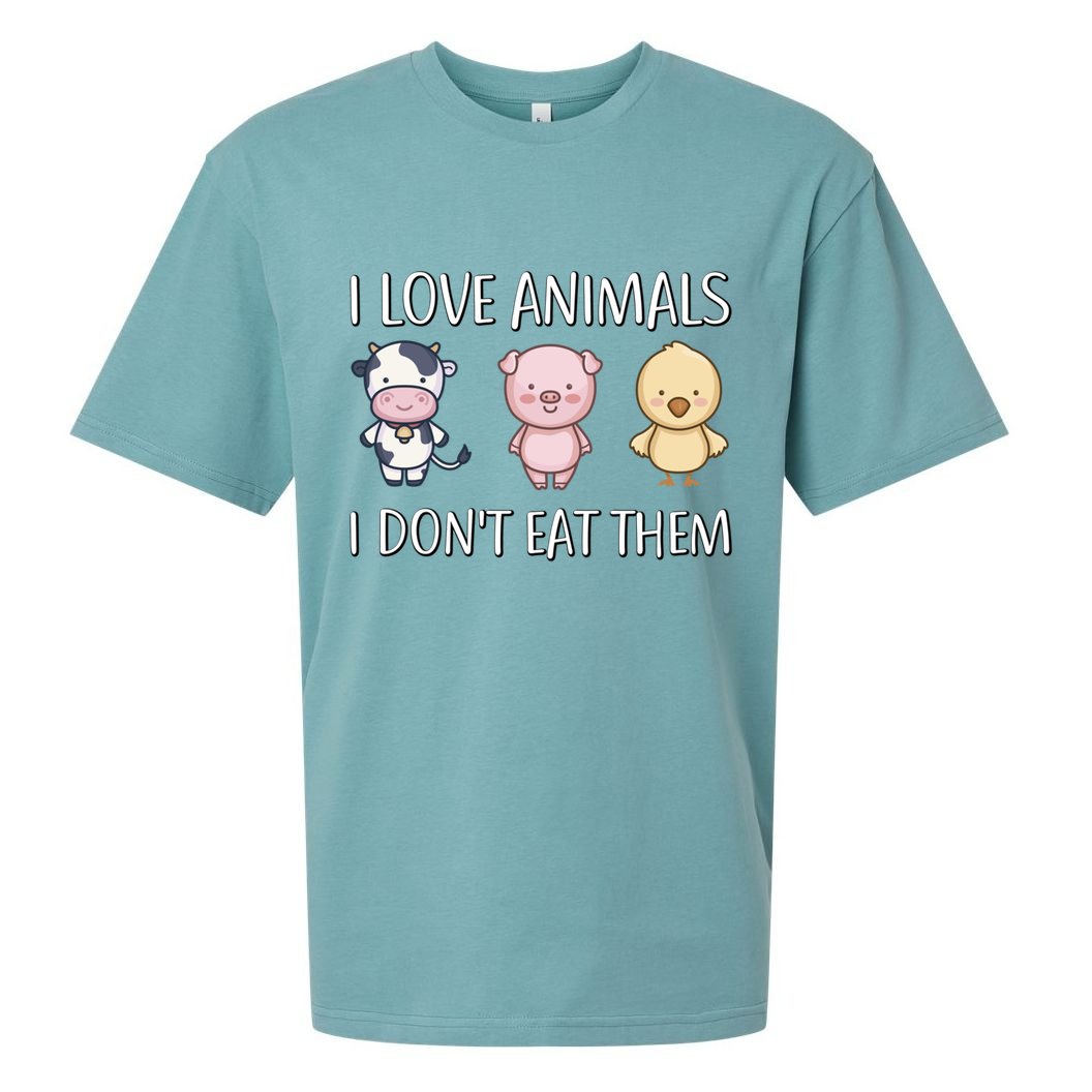 I Love Animals I Dont Eat Them I Veggie Vegan Lifestyle Gift Sueded Cloud Jersey T-Shirt