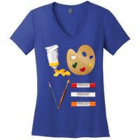 I Love Art Gift Art Student Or Teacher Art Supplies Gift Women's V-Neck T-Shirt