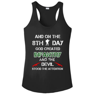 Infantry Lovers And On The 8th Day God Created Infantry Cute Gift Ladies PosiCharge Competitor Racerback Tank