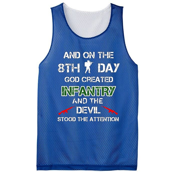 Infantry Lovers And On The 8th Day God Created Infantry Cute Gift Mesh Reversible Basketball Jersey Tank