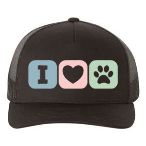 I Love Animals Dog Cat Rescue Owner Gift Yupoong Adult 5-Panel Trucker Hat