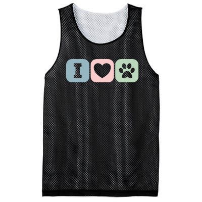 I Love Animals Dog Cat Rescue Owner Gift Mesh Reversible Basketball Jersey Tank