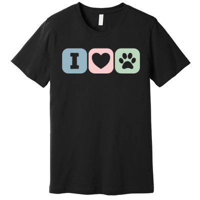 I Love Animals Dog Cat Rescue Owner Gift Premium T-Shirt