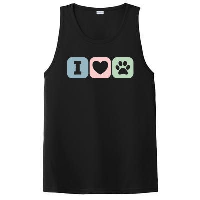 I Love Animals Dog Cat Rescue Owner Gift PosiCharge Competitor Tank