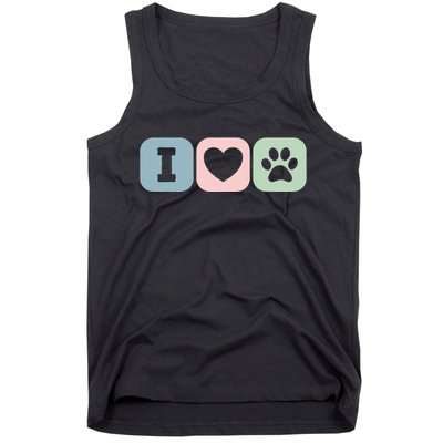 I Love Animals Dog Cat Rescue Owner Gift Tank Top