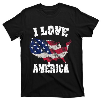 I Love America USA 4th Of July Gift T-Shirt