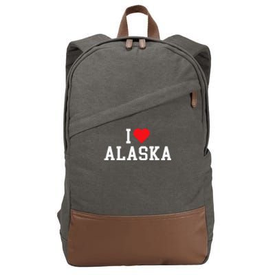 I Love Alaska Throwback Design Classic Cotton Canvas Backpack