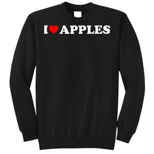 I Love Apples Heart Sweatshirt