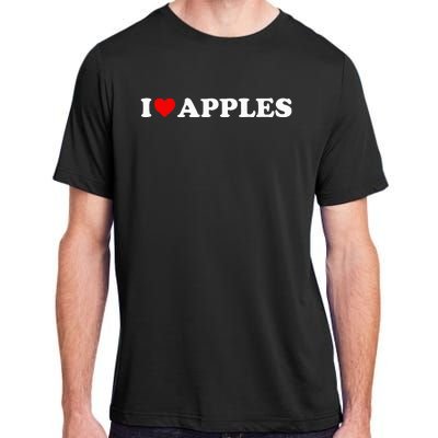 I Love Apples Heart Adult ChromaSoft Performance T-Shirt