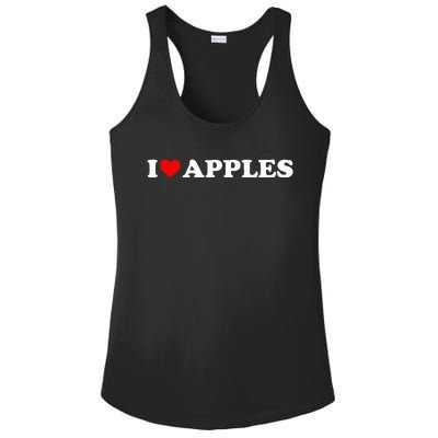 I Love Apples Heart Ladies PosiCharge Competitor Racerback Tank