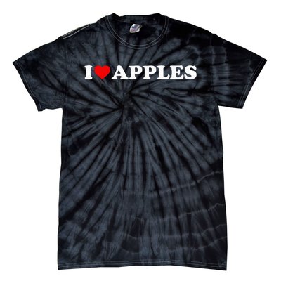 I Love Apples Heart Tie-Dye T-Shirt