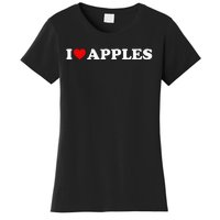 I Love Apples Heart Women's T-Shirt