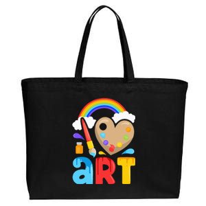 I Love Art Artist Painter Colorful Painting Gifts Cotton Canvas Jumbo Tote