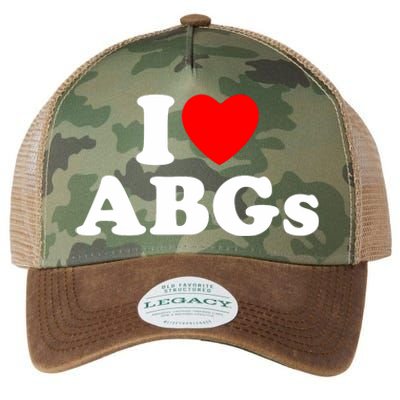 I Love Abgs I Heart Abgs Funny Asian Girl Lover Legacy Tie Dye Trucker Hat