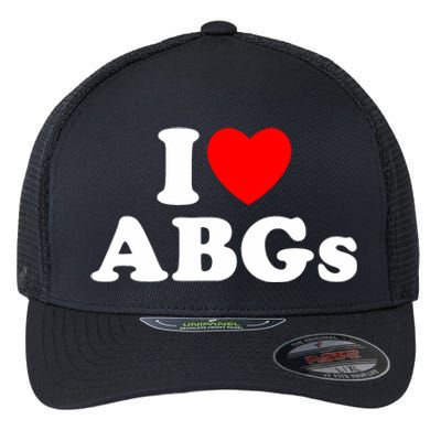 I Love Abgs I Heart Abgs Funny Asian Girl Lover Flexfit Unipanel Trucker Cap