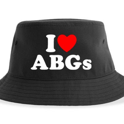 I Love Abgs I Heart Abgs Funny Asian Girl Lover Sustainable Bucket Hat