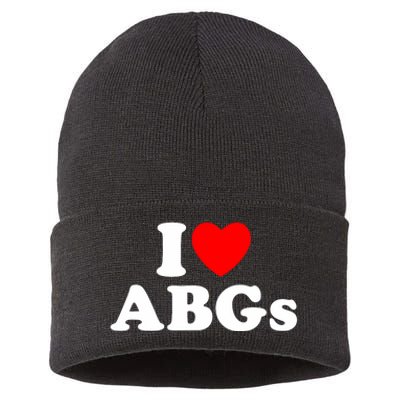 I Love Abgs I Heart Abgs Funny Asian Girl Lover Sustainable Knit Beanie