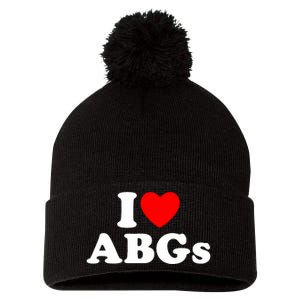 I Love Abgs I Heart Abgs Funny Asian Girl Lover Pom Pom 12in Knit Beanie