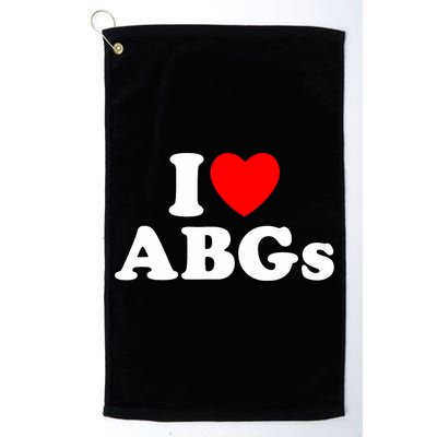 I Love Abgs I Heart Abgs Funny Asian Girl Lover Golf Towel