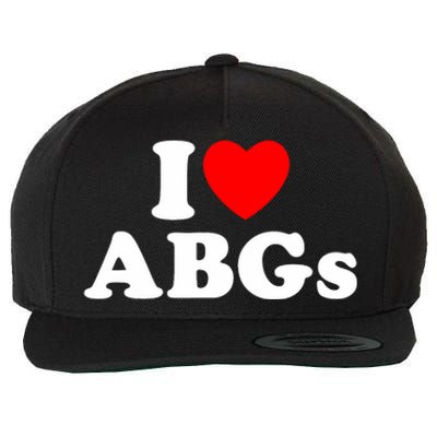 I Love Abgs I Heart Abgs Funny Asian Girl Lover Wool Snapback Cap