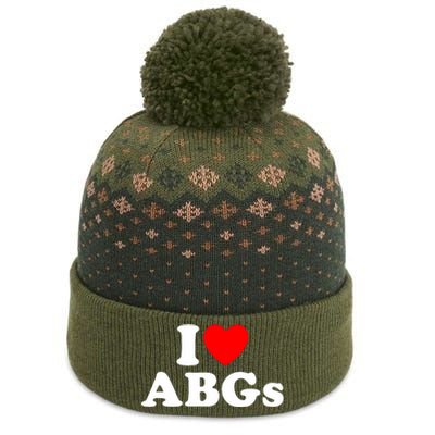 I Love Abgs I Heart Abgs Funny Asian Girl Lover The Baniff Cuffed Pom Beanie