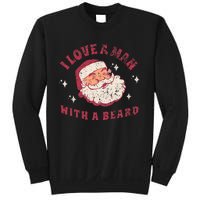 I Love A Man With A Beard Santa Christmas Sweatshirt