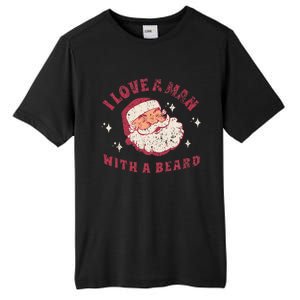 I Love A Man With A Beard Santa Christmas Tall Fusion ChromaSoft Performance T-Shirt