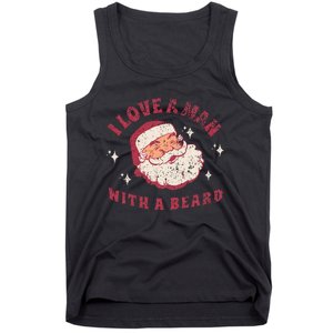 I Love A Man With A Beard Santa Christmas Tank Top