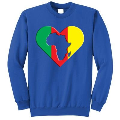 I Love Africa Black History Juneteenth Heart Map Of Africa Gift Sweatshirt