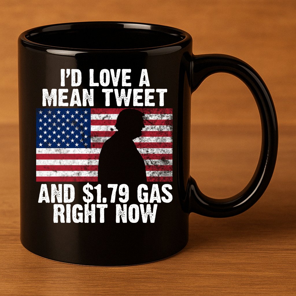 I'd Love A Mean Tweet And $1.79 Gas Right Now 11oz C Handle Ceramic Mug