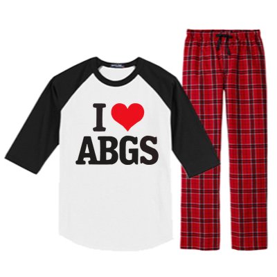 I Love Abgs Raglan Sleeve Pajama Set