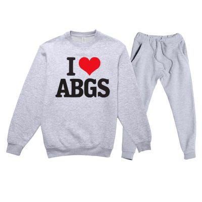 I Love Abgs Premium Crewneck Sweatsuit Set