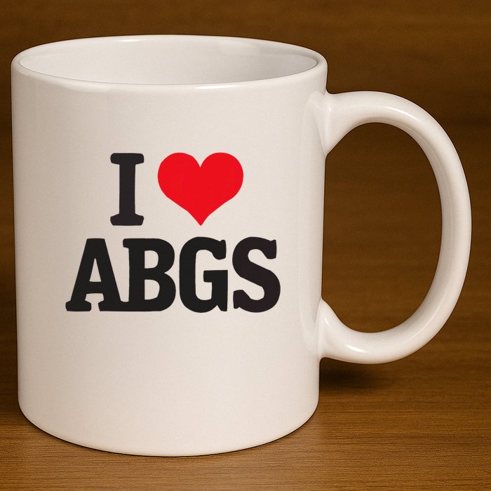 I Love Abgs 11oz C Handle Ceramic Mug