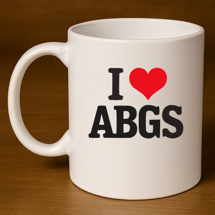 I Love Abgs 11oz C Handle Ceramic Mug