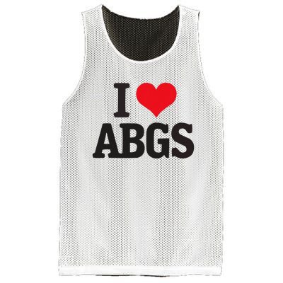 I Love Abgs Mesh Reversible Basketball Jersey Tank