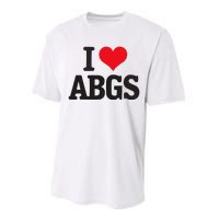 I Love Abgs Performance Sprint T-Shirt