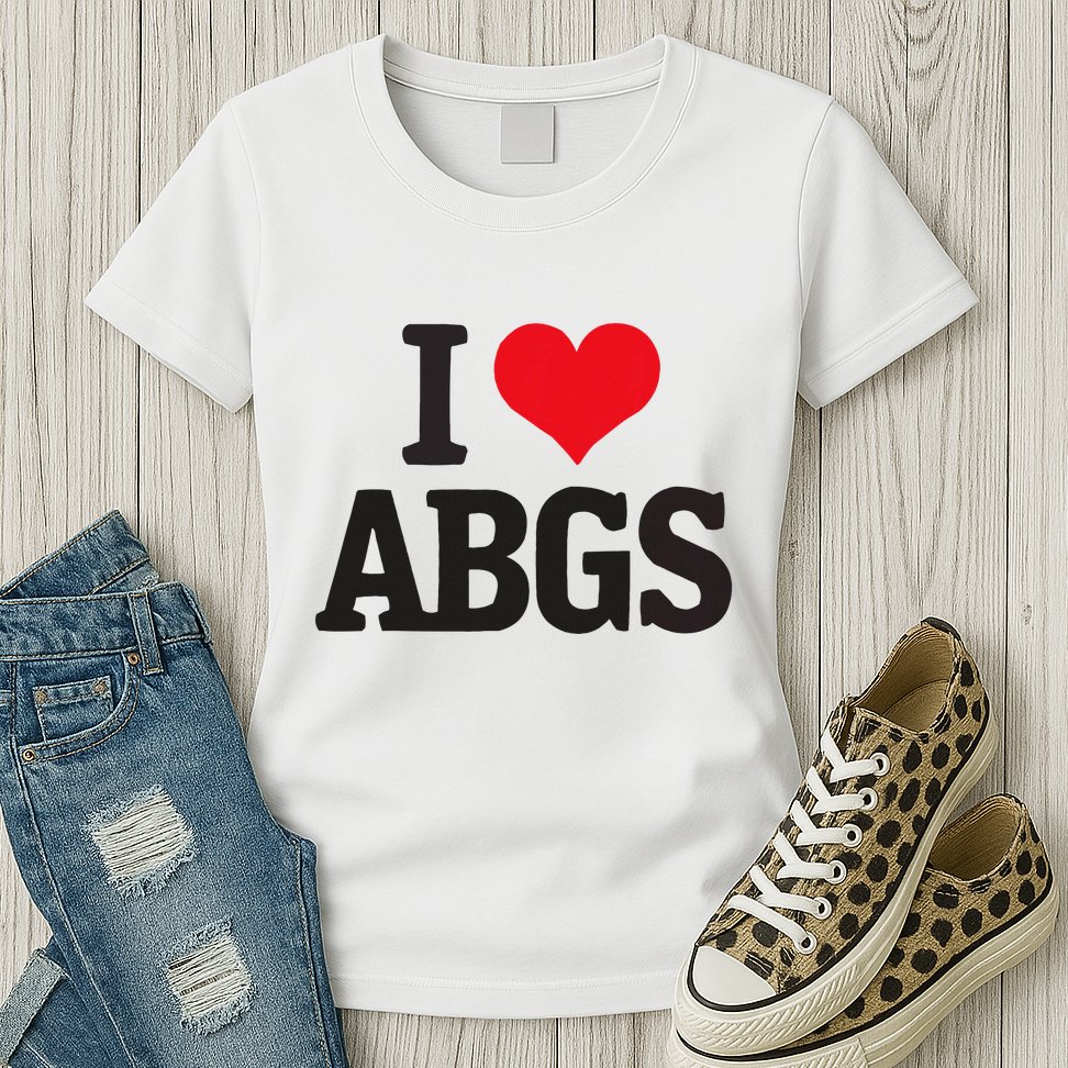 I Love Abgs Womens T-Shirt