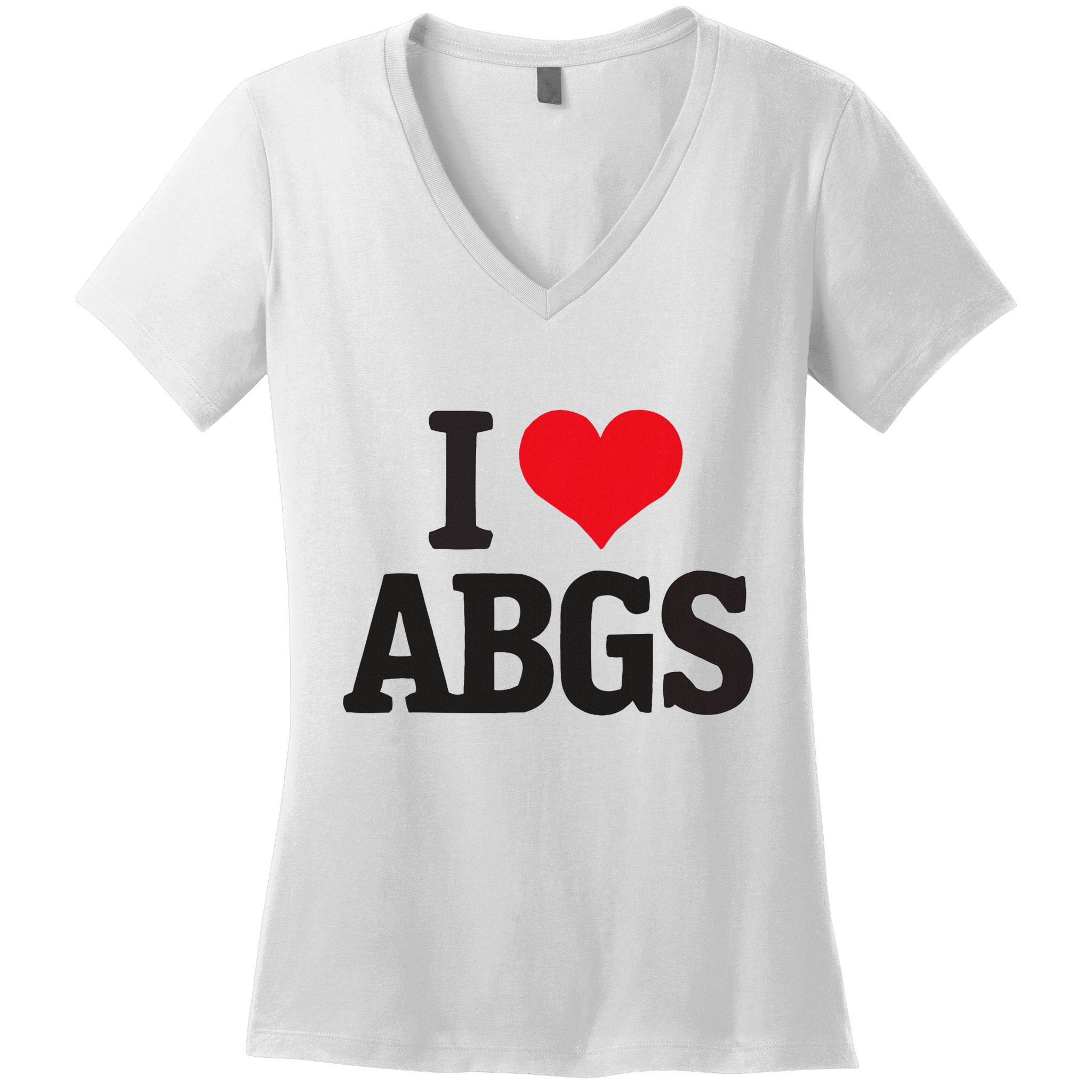 I Love Abgs Women's V-Neck T-Shirt