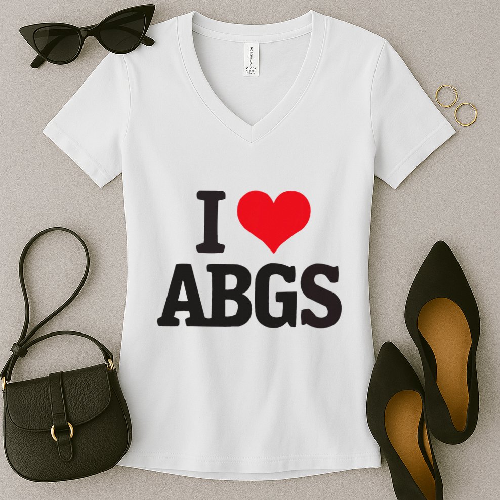 I Love Abgs Women's V-Neck T-Shirt