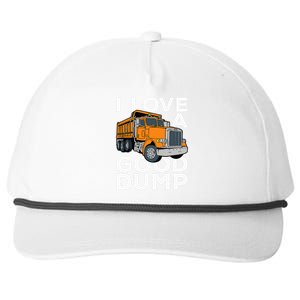 I Love A Good Dump Funny Dump Truck Driver Snapback Five-Panel Rope Hat