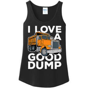 I Love A Good Dump Funny Dump Truck Driver Ladies Essential Tank