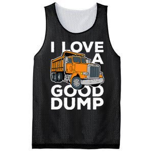 I Love A Good Dump Funny Dump Truck Driver Mesh Reversible Basketball Jersey Tank