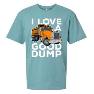 I Love A Good Dump Funny Dump Truck Driver Sueded Cloud Jersey T-Shirt