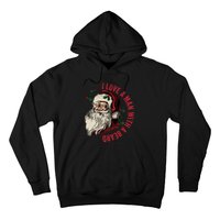 I Love A Man With A Beard Funny Retro Christmas Santa Claus Hoodie