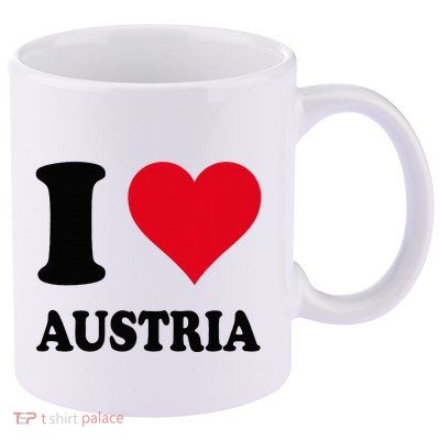 I Love Austria 11oz C Handle Ceramic Mug