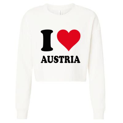I Love Austria Cropped Pullover Crew