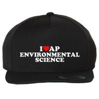 I Love Ap Environmental Science Wool Snapback Cap
