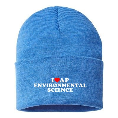 I Love Ap Environmental Science Sustainable Knit Beanie